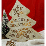 Decoratiune luminoasa, model de Brad cu inscriptie Marry Christmas, alb, lungime: 19 cm, latime: 3 cm, inaltime: 22 cm,