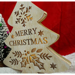 Decoratiune luminoasa, model de Brad cu inscriptie Marry Christmas, alb, lungime: 19 cm, latime: 3 cm, inaltime: 22 cm,