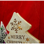 Decoratiune luminoasa, model de Brad cu inscriptie Marry Christmas, alb, lungime: 19 cm, latime: 3 cm, inaltime: 22 cm,