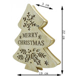 Decoratiune luminoasa, model de Brad cu inscriptie Marry Christmas, alb, lungime: 19 cm, latime: 3 cm, inaltime: 22 cm,
