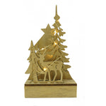 Decoratiune luminoasa, peisaj de iarna, maro, lungime: 11 cm, latime: 5 cm, inaltime: 19 cm, lemn, interior/exterior