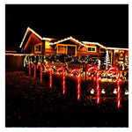 Decoratiune luminoasa pentru Craciun, Acadele, pentru exterior, incarcare solara, 28 cm