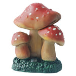 Decoratiune Ornament pentru Ghiveci, Flippy, Decoratiune pentru Gradina, Model 1 Ciuperci Rosii cu Buline Albe, 3.1 x 4