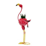 Decoratiune pentru Gradina, Flippy, Flamingo pentru Gradina cu Suport pentru Plante Flori, Ornament de Ghiveci de
