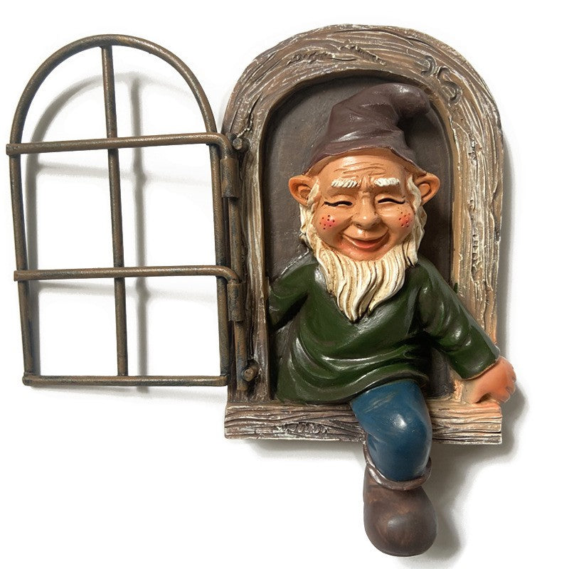 Decoratiune pentru Gradina, Flippy, Model Elf pentru Pom, Statuie pentru Gradina din Rasina, Decor pentru Gradina, Elf,