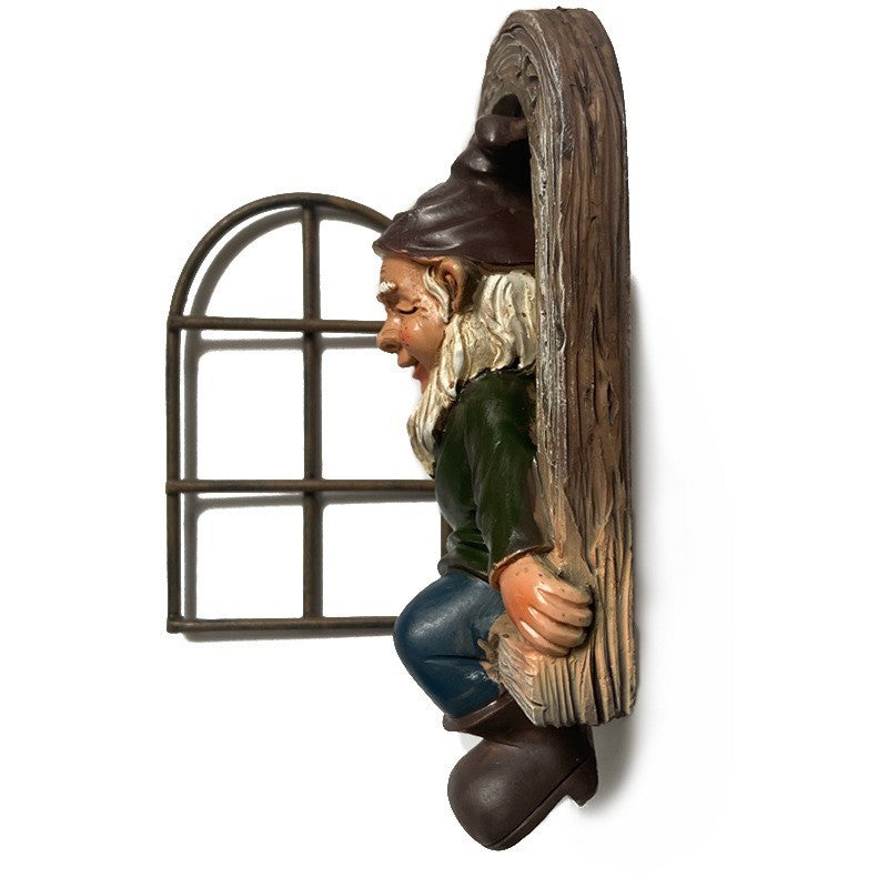 Decoratiune pentru Gradina, Flippy, Model Elf pentru Pom, Statuie pentru Gradina din Rasina, Decor pentru Gradina, Elf,
