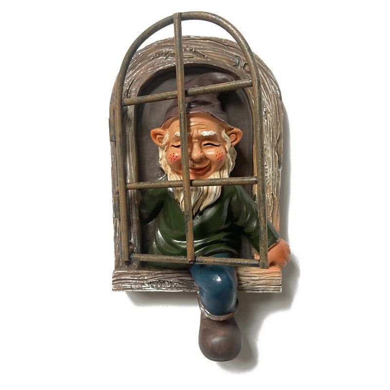 Decoratiune pentru Gradina, Flippy, Model Elf pentru Pom, Statuie pentru Gradina din Rasina, Decor pentru Gradina, Elf,