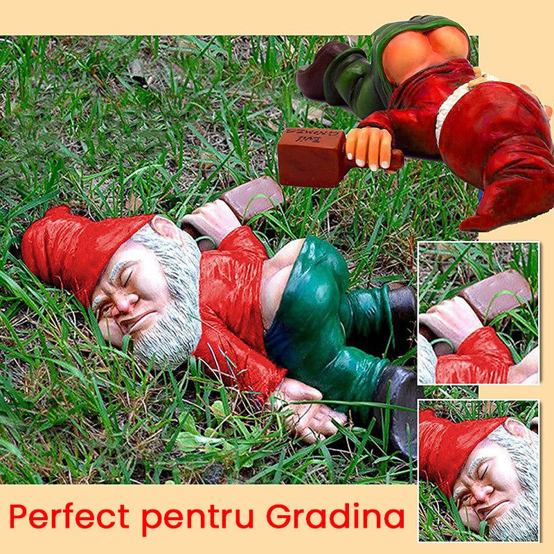Decoratiune pentru Gradina, Flippy, Model Pitic de Gradina Beat, Statuie Amuzanta pentru Gradina, Decor pentru Gradina,