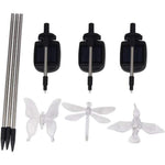 Set 3 Lampi Solare LED tip pasare-fluture-libelula, Inaltime 43 cm, Flippy, Multicolor