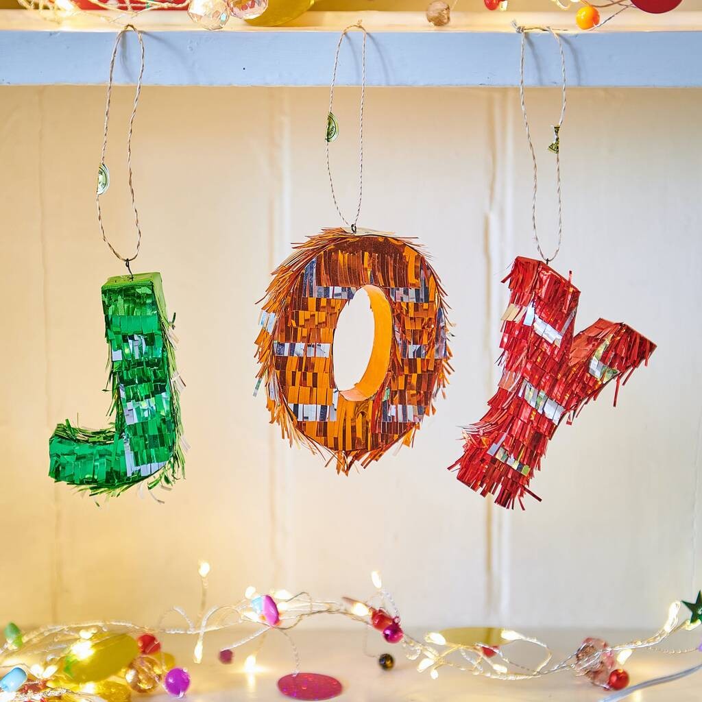 Pinata Mini JOY, Flippy, Accesoriu pentru Petrecere Set 3 Bucati din Hartie Creponata si Carton, Pinata pentru