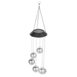 Lampa solara de tip decoratiune pentru gradina, Flippy, model clopotel de vant, alb cald