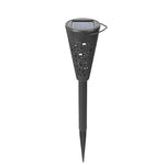 Set 12 Lampi Solare Led pentru Gradina, Flippy, Tip Torta, 36 x 6.8 cm, Buton On-Off, Lumina Multicolor, Negru
