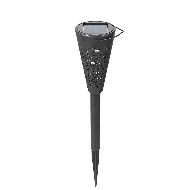 Set 12 Lampi Solare Led pentru Gradina, Flippy, Tip Torta, 36 x 6.8 cm, Buton On-Off, Lumina Multicolor, Negru