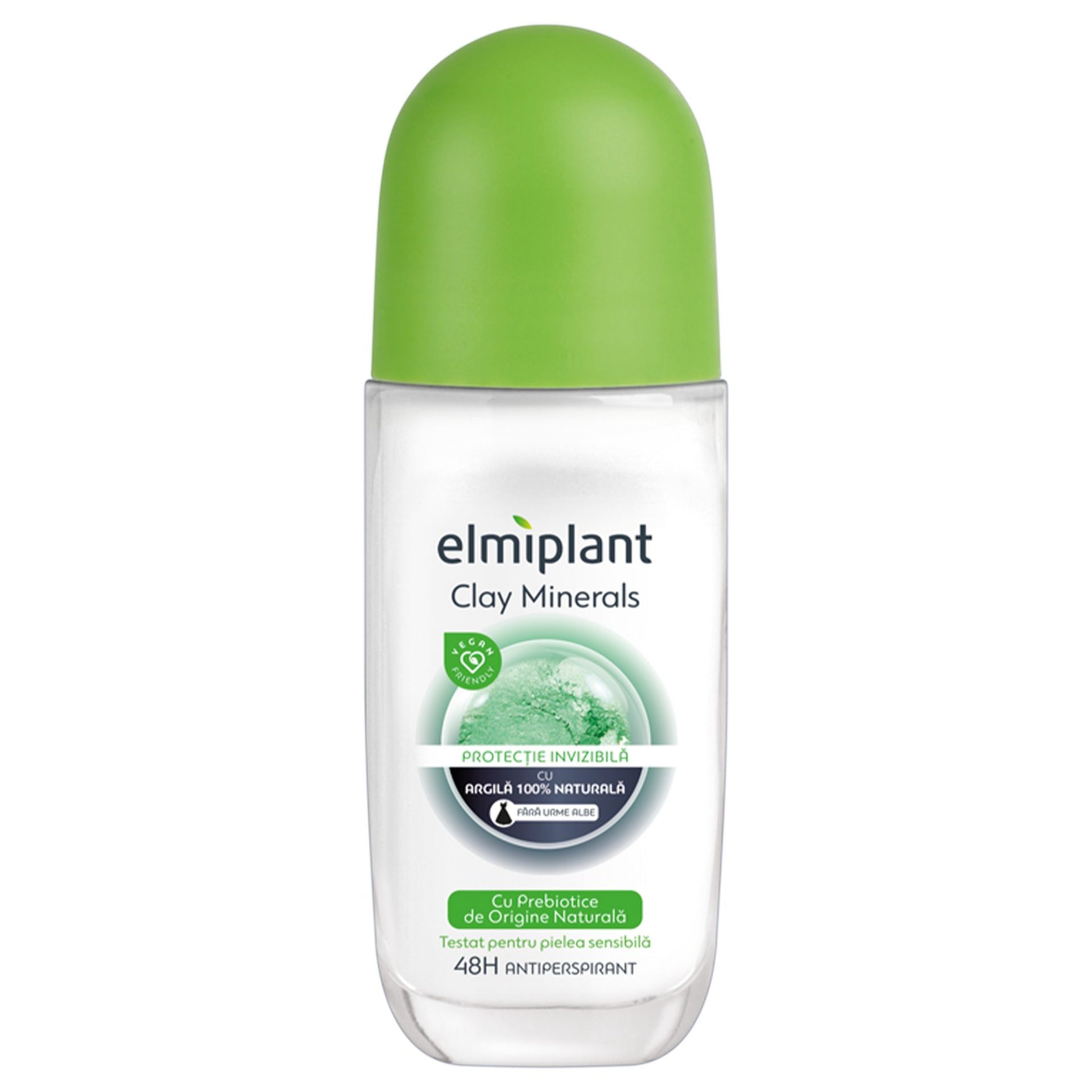 Deodorant Antiperspirant Roll-On, Elmiplant, Clay Minerals, 50 ml