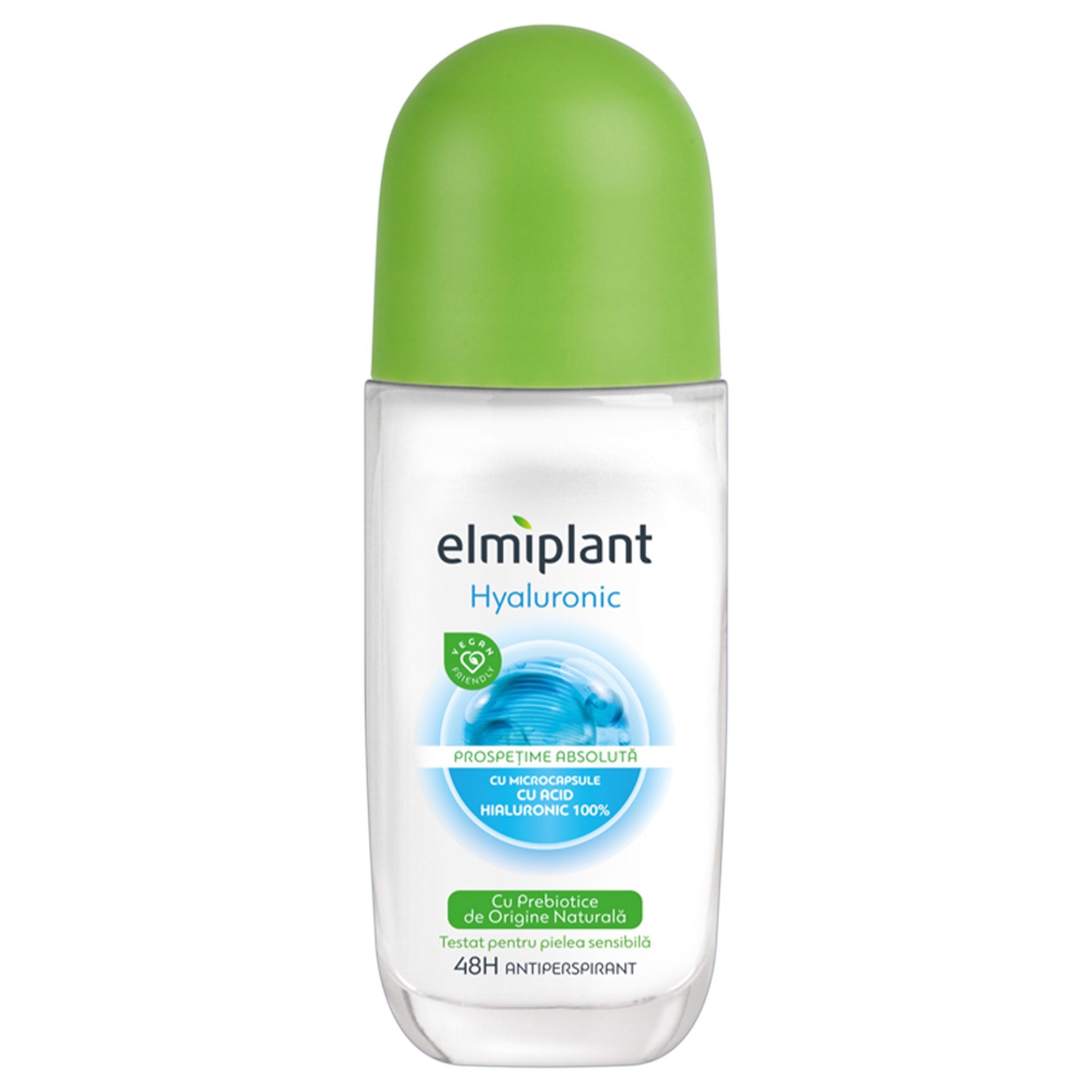 Deodorant Antiperspirant Roll-On, Elmiplant, Hyaluronic, 50 ml