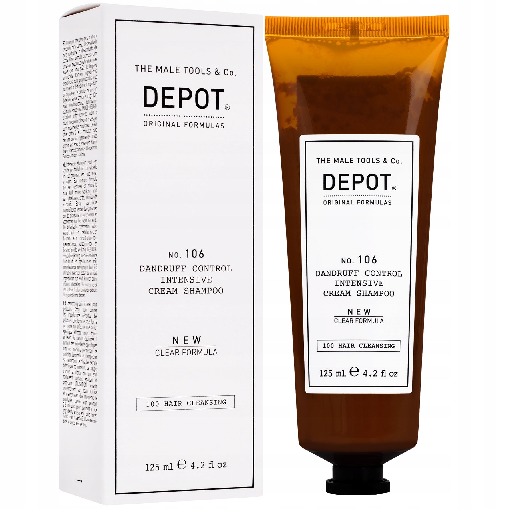 Depot, 100 Hair Cleansing No. 106 Clear Formula, Provitamina B5, Șampon pentru păr, Antimătreață, 125 ml - Olmarkt