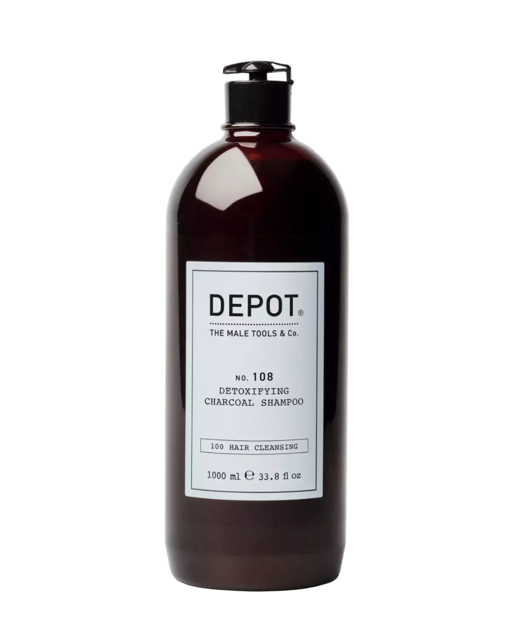 Depot, 100 Hair Cleansing No. 108, Cărbune, Șampon pentru păr, Detoxifiant, 1000 ml
