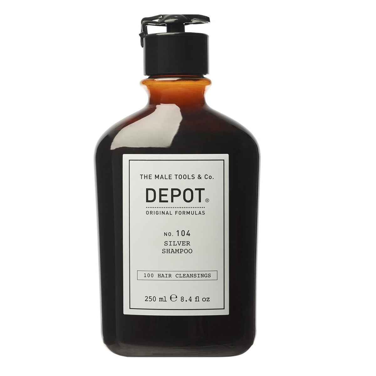 Depot, 100 Hair Cleansing No. 104, Complex botanic, Șampon pentru păr, Pentru neutralizarea tonurilor galbene, 250 ml - Olmarkt