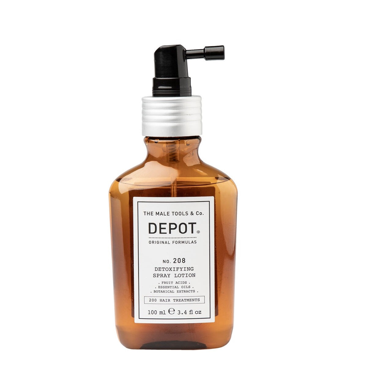 Depot, 200 Hair Treatments No. 208, Complex botanic, Loțiune de tratament pentru scalp care nu se clătește, Pentru detoxifiere, 100 ml - Olmarkt