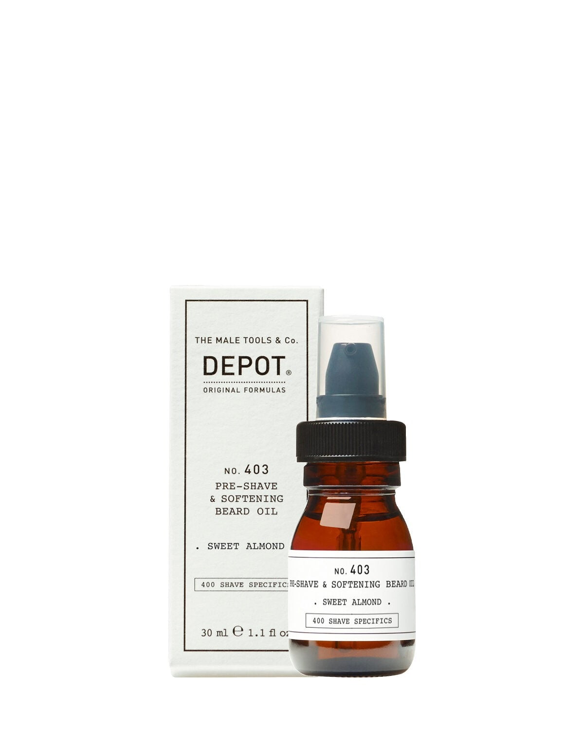 Depot, 400 Shave Specifics No. 403, Migdală dulce, Înmuiere, Ulei pre-ras, 30 ml - Olmarkt