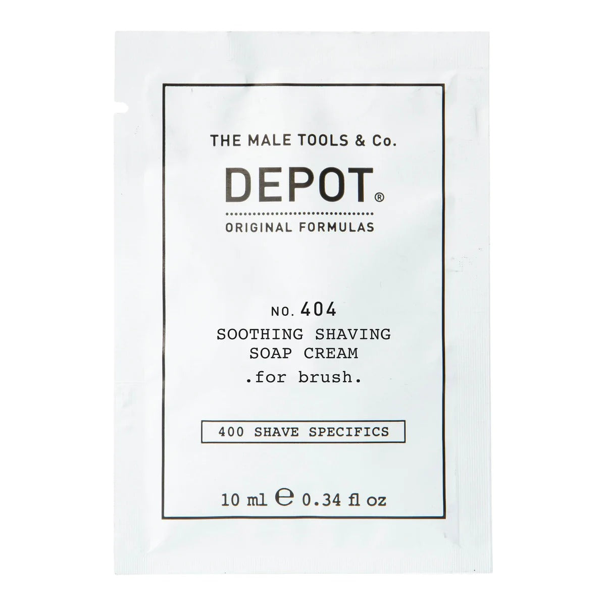 Depot, 400 Shave Specifics No. 404 , Alantoină, Calmant, Cremă de săpun de bărbierit, 10 ml - Olmarkt