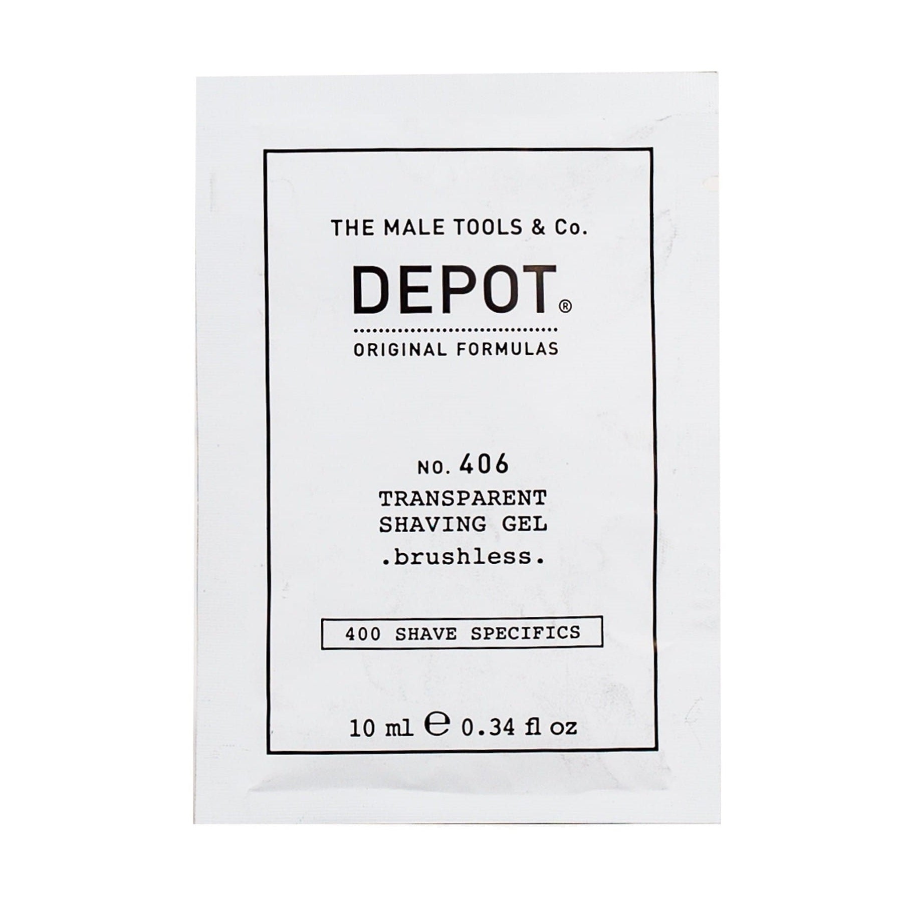 Depot, 400 Shave Specifics No. 406, Mentol, Înmuiere și reîmprospătare, Gel de ras, 10 ml - Olmarkt