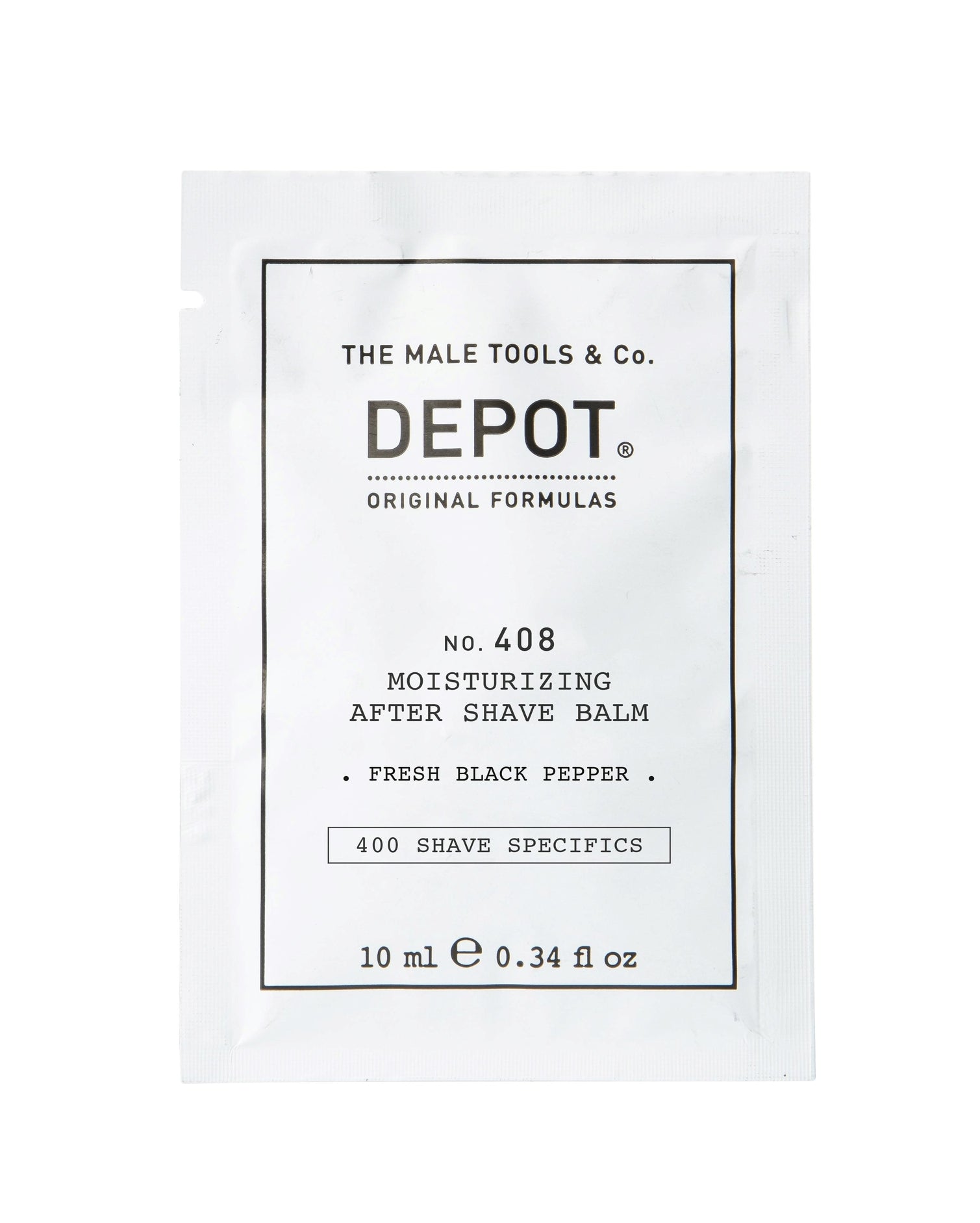 Depot, 400 Shave Specifics No. 408, Piper negru proaspăt, Hidratant, Balsam după bărbierit, 10 ml - Olmarkt