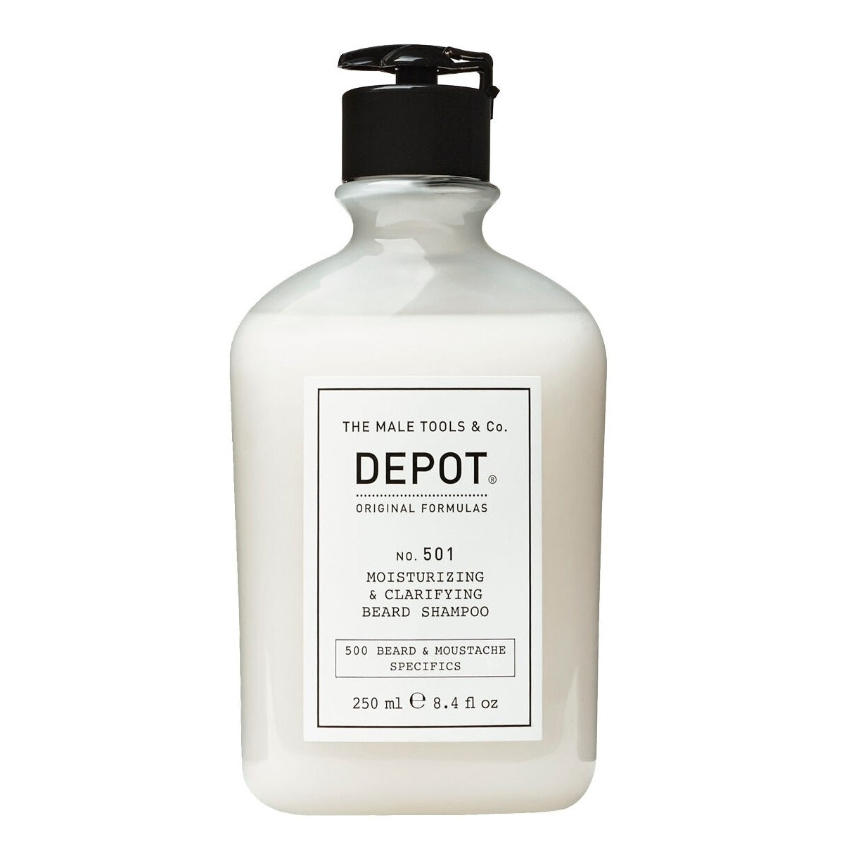 Depot, 500 Beard & Mustache Specifics No. 501, Provitamina B5, Șampon pentru barbă, Hidratant și clarifiant, 250 ml - Olmarkt