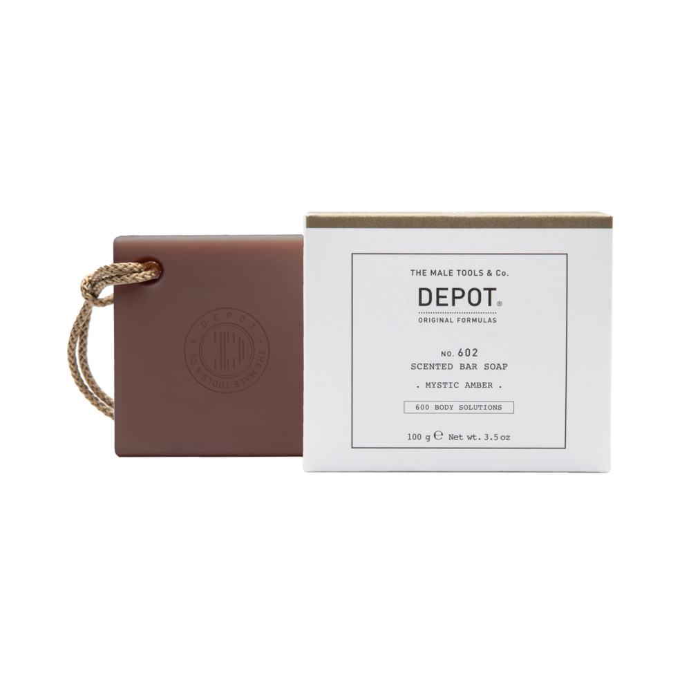 Depot, 600 Body Solutions No. 602, Complex botanic, Curățare, Chihlimbar mistic, Bară de săpun parfumată, 100 g - Olmarkt