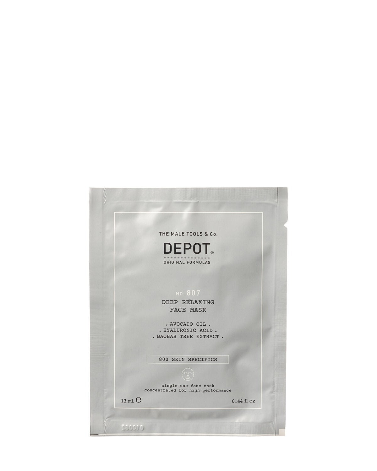 Set, Depot, 800 Skin Specifics No. 807, Acid hialuronic, Calmant/Hidratant & Nutritiv, Mască facială, Pentru față, Zi, 12 buc, 13 ml - Olmarkt