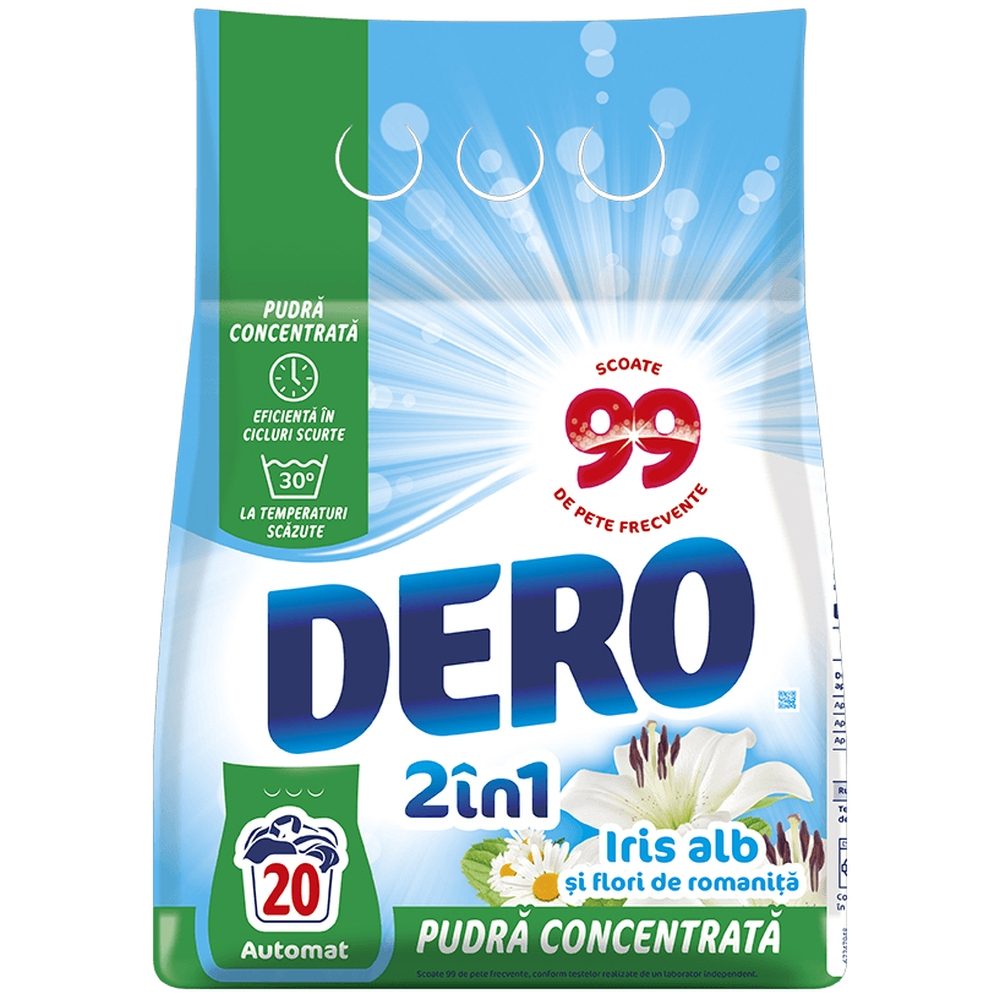 Dero Automat 1.5 kg 2in1 Iris Alb