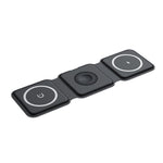Incarcator Wireless Magnetic/Pliabil 3in1, Flippy, Multifunctional de Birou, 15W, Compatibil cu iOS/Android, 25 x 7.5 x