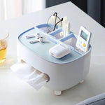 Suport pentru Servetele, Flippy, Cutie Multifunctionala, Design Minimalist, ABS, cu Suport pentru Obiectele Personale,
