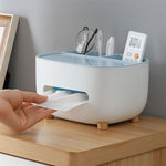 Suport pentru Servetele, Flippy, Cutie Multifunctionala, Design Minimalist, ABS, cu Suport pentru Obiectele Personale,