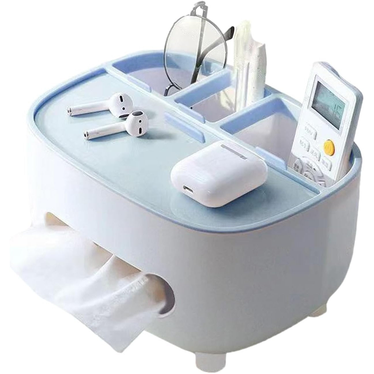 Suport pentru Servetele, Flippy, Cutie Multifunctionala, Design Minimalist, ABS, cu Suport pentru Obiectele Personale,