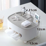 Suport pentru Servetele, Flippy, Cutie Multifunctionala, Design Minimalist, ABS, cu Suport pentru Obiectele Personale,