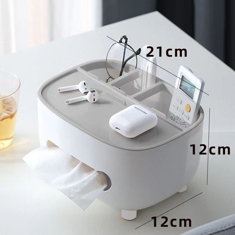 Suport pentru Servetele, Flippy, Cutie Multifunctionala, Design Minimalist, ABS, cu Suport pentru Obiectele Personale,
