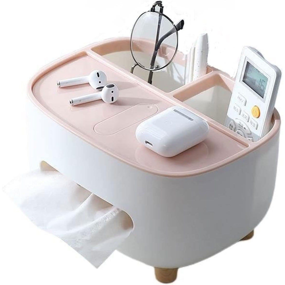 Suport pentru Servetele, Flippy, Cutie Multifunctionala, Design Minimalist, ABS, cu Suport pentru Obiectele Personale,