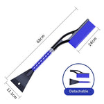 Perie de Zapada cu Racleta pentru Masina, Flippy, Multifunctionala, Demontabila, cu Maner Antiderapant, Aluminiu,