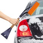 Perie de Zapada cu Racleta pentru Masina, Flippy, Multifunctionala, Demontabila, cu Maner Antiderapant, Aluminiu,