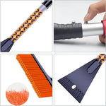Perie de Zapada cu Racleta pentru Masina, Flippy, Multifunctionala, Demontabila, cu Maner Antiderapant, Aluminiu,