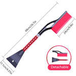 Perie de Zapada cu Racleta pentru Masina, Flippy, Multifunctionala, Demontabila, cu Maner Antiderapant, Aluminiu,