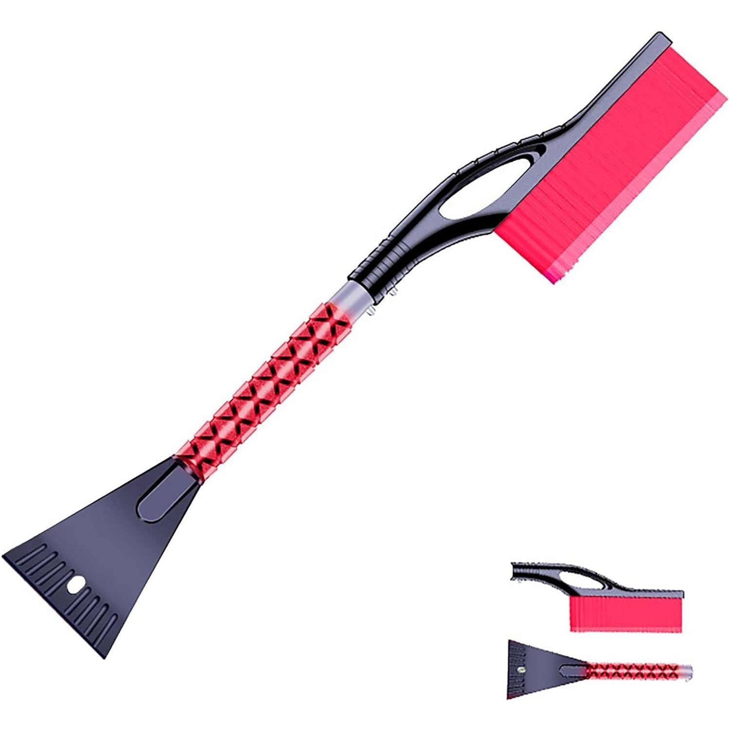 Perie de Zapada cu Racleta pentru Masina, Flippy, Multifunctionala, Demontabila, cu Maner Antiderapant, Aluminiu,