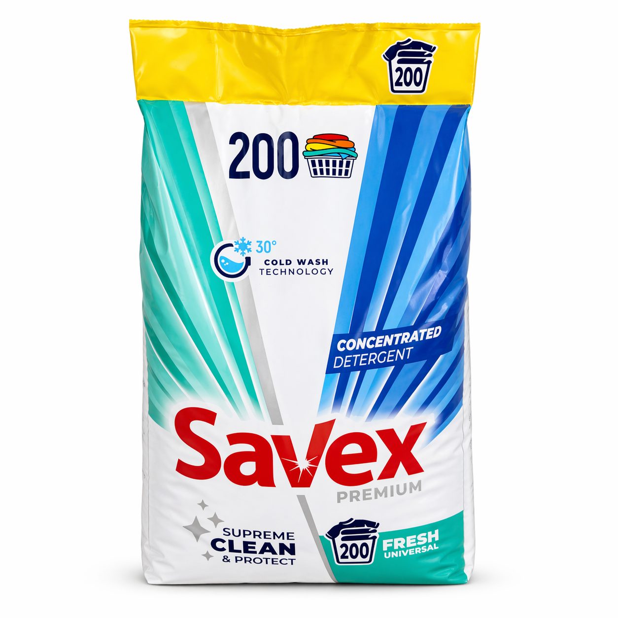 Detergent de Rufe Pudra, Savex Premium, Fresh Universal, Concentrat, 200 Spalari