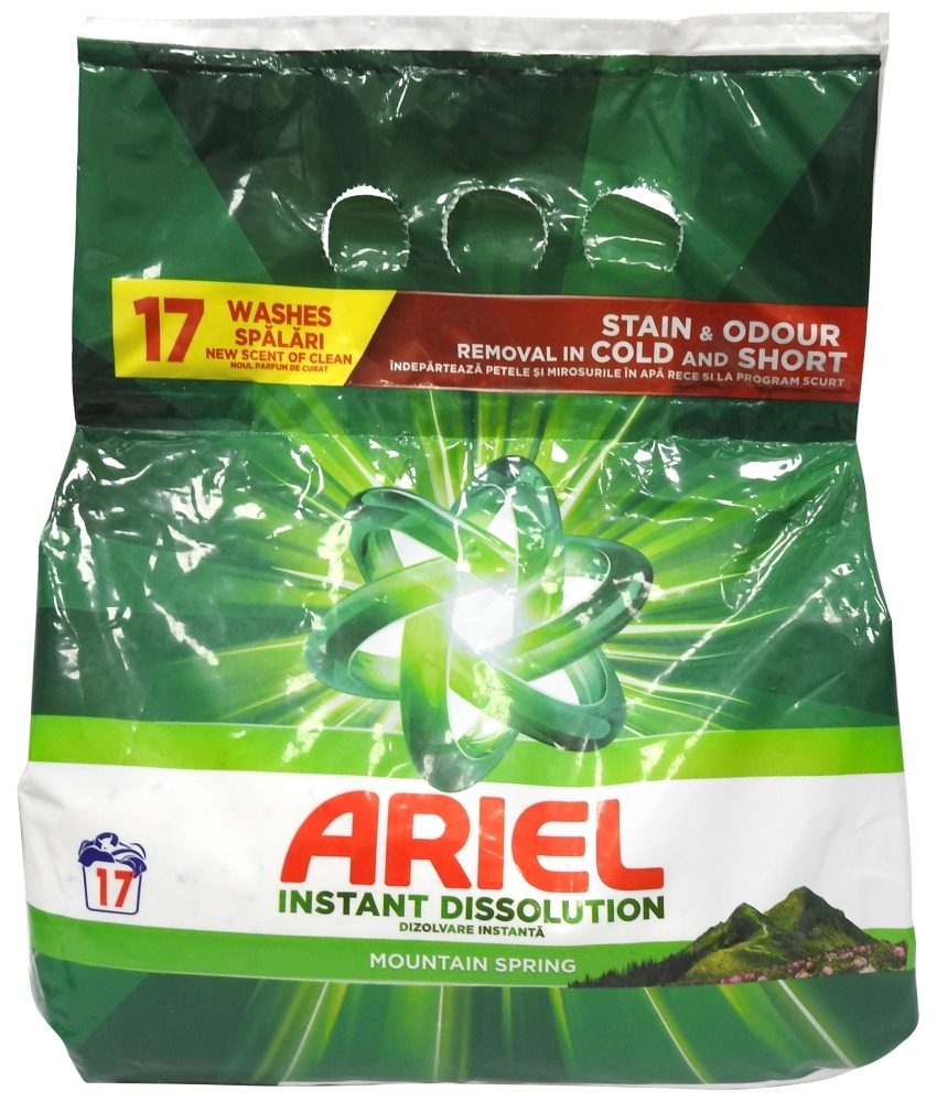 Detergent pentru Rufe Automat, Ariel, 1.105 kg Mountain Spring 17 spalari