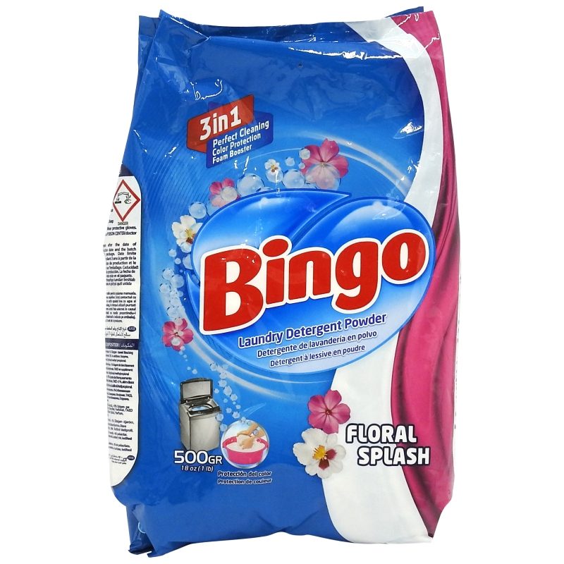 Detergent pentru Rufe, Bingo, Manual 500 g Floral Splash