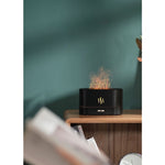 Difuzor de ulei esential cu flacara Flippy, aromaterapie, umidificator de aer, rezervor 180 ml, simulare efectelor de