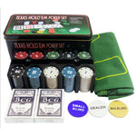 RESIGILAT - Set de Poker Complex cu 200 de jetoane Flippy, Include 2 seturi de carti, Texas Hold`em set, portabil,