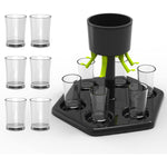 Dozator Hexagonal cu Suport pentru Shoturi, Flippy, 6 Pahare, Set Complet cu Ambalaj si Cutie, Dispenser, Divizor, Joc