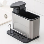 Dispenser Multifunctional, Flippy, Dozator pentru Detergent, pentru Sapun Lichid, Dezinfectant, cu Suport pentru